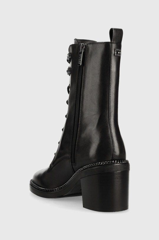 Obuwie Guess botki skórzane FL8BYK.LEA10.BLACK czarny