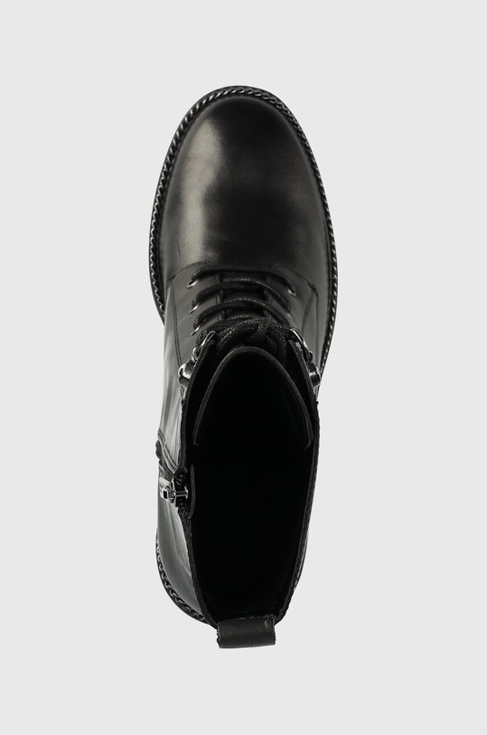 Guess botki skórzane czarny FL8BYK.LEA10.BLACK