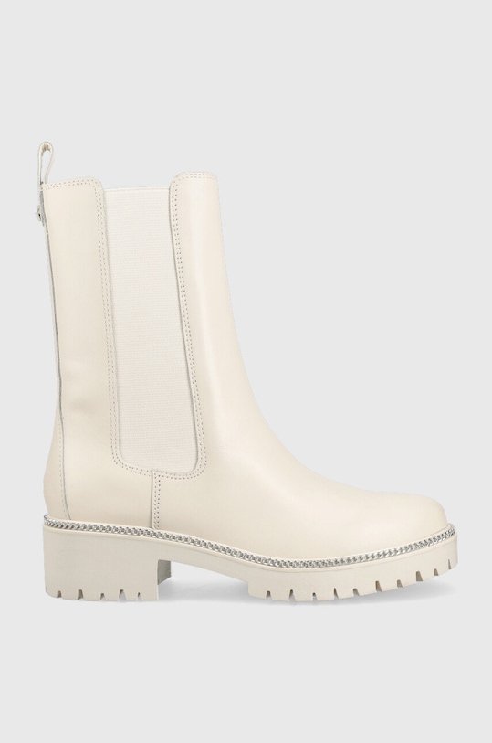 Guess sztyblety skórzane tekstylny beżowy FL8IBB.LEA10.CREAM