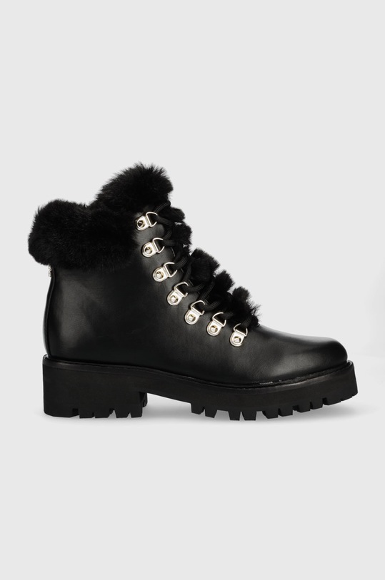 Guess botki Issa tekstylny czarny FL8SSA.ELE09.BLACK
