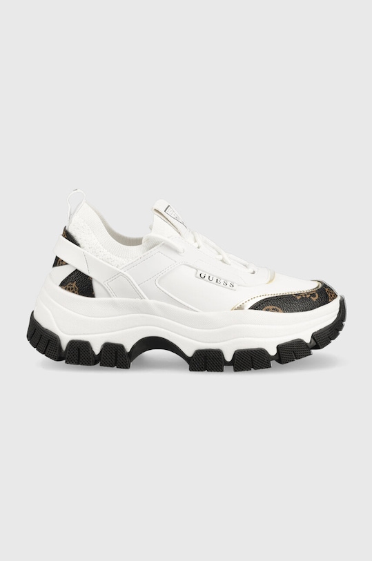 Guess sneakers textil alb FL8BYD.SMF12.WHIBR