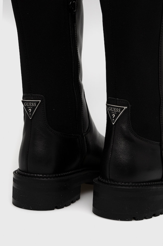 Guess ghete de piele Carmen negru FL8CAR.LEA11.BLACK