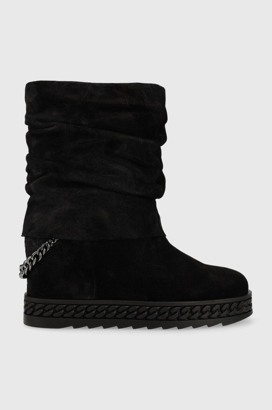 Guess śniegowce zamszowe Hadama nieocieplane czarny FL8HDM.SUE10.BLACK
