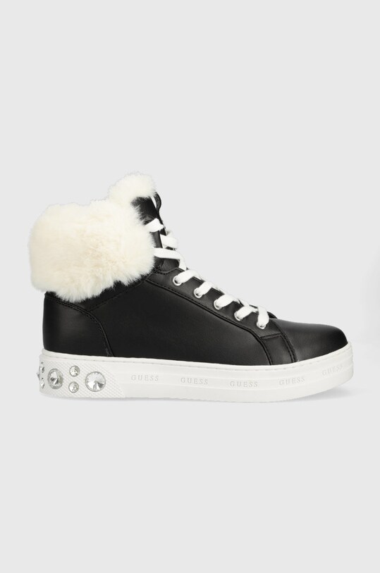 Sneakers boty Guess plochá černá FL8RKU.ELE12.BLACK