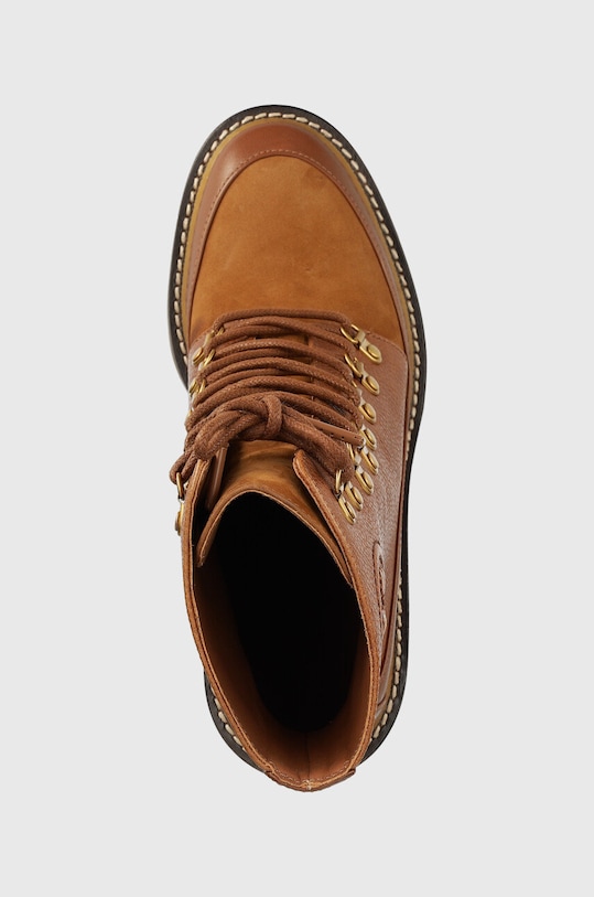 Kožené kotníkové boty Tory Burch Miller hnědá 77289.201