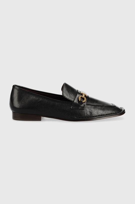 Tory Burch mokasyny skórzane Perrine płaski czarny 137799.006
