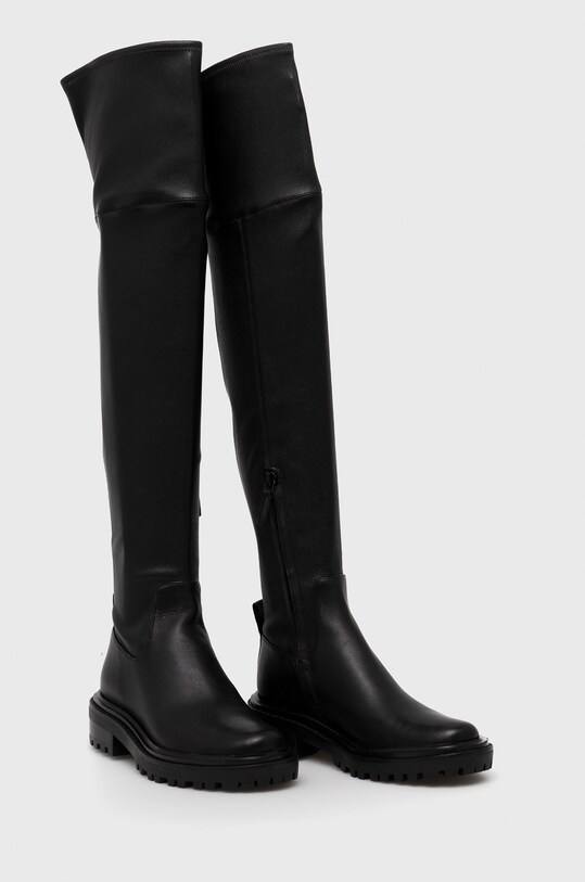 Δερμάτινες μπότες Tory Burch 137660.006 μαύρο AA00