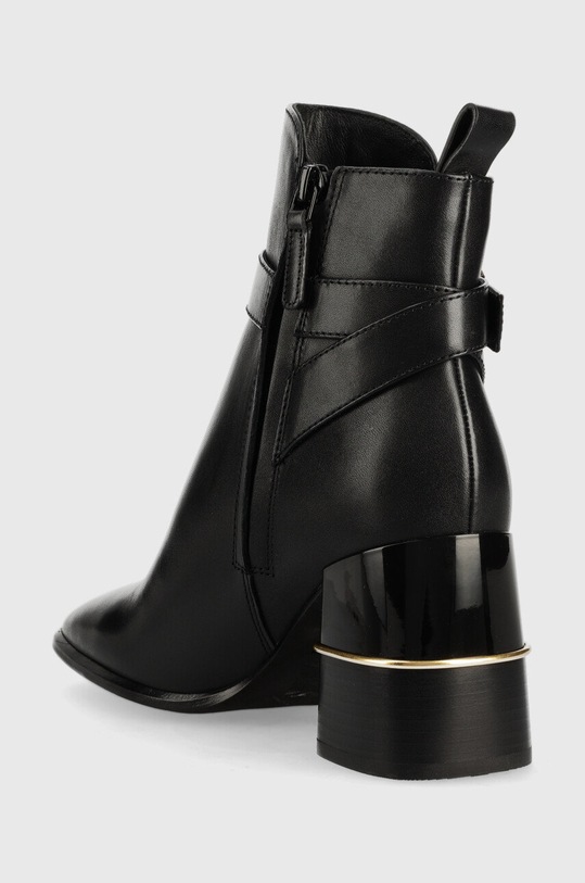 Obuwie Tory Burch botki skórzane Multi Logo 143326.006 czarny