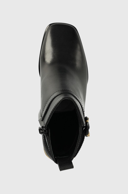 Tory Burch botki skórzane Multi Logo czarny 143326.006