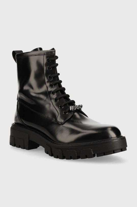 HUGO workery skórzane Axel 50480971.001 czarny AW22
