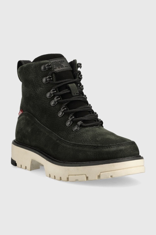 Levi's pantofi de piele intoarsa Solvi High D5349.0004.59 verde AW22