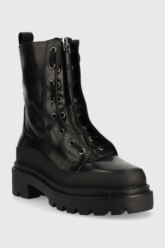 Pinko cizme de piele Timo 1H213E.A076.Z99 negru AW22