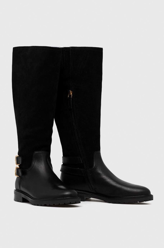 Lauren Ralph Lauren kozaki skórzane Emelie 802875299001.001 czarny AW22