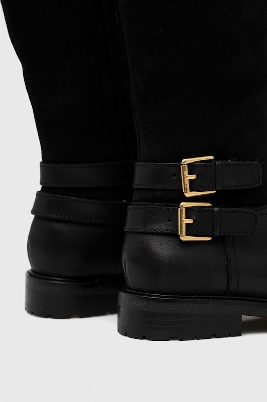 Obuwie Lauren Ralph Lauren kozaki skórzane Emelie 802875299001.001 czarny