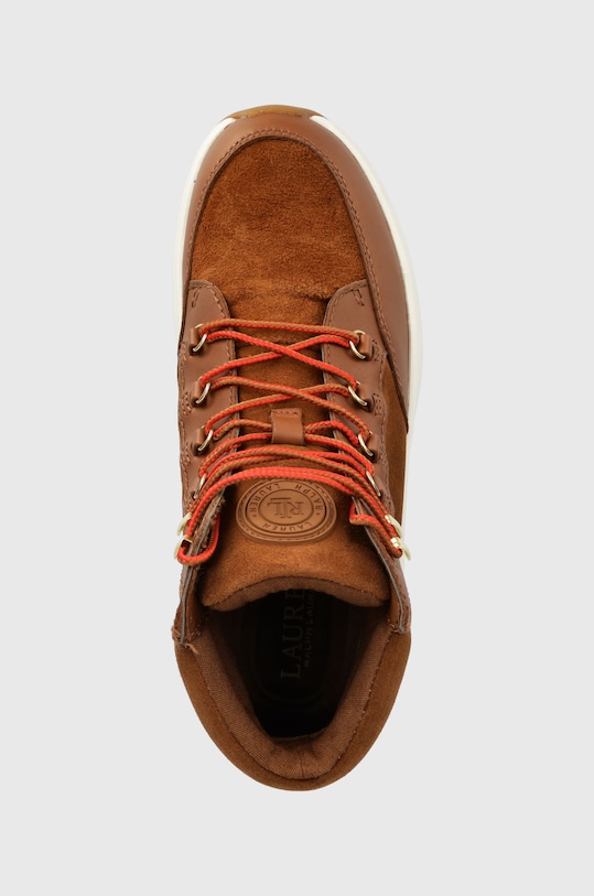 Δερμάτινες μπότες Lauren Ralph Lauren Wpsuede καφέ 802875308001.200