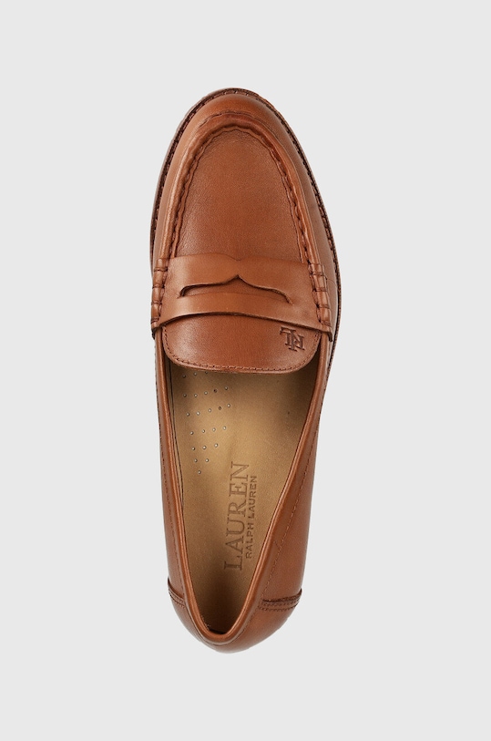 Lauren Ralph Lauren mocasini de piele Wynnie maro 802875318002.270