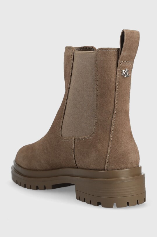 Boty Semišové kotníkové boty Lauren Ralph Lauren 802882380001.020 hnědá