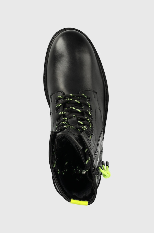 Pepe Jeans botki skórzane Trucker Laces W czarny PLS50451.999