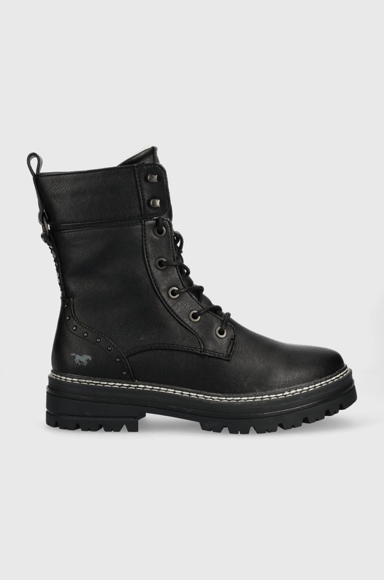 Mustang workery imitacja skóry licowej czarny 1404602.9