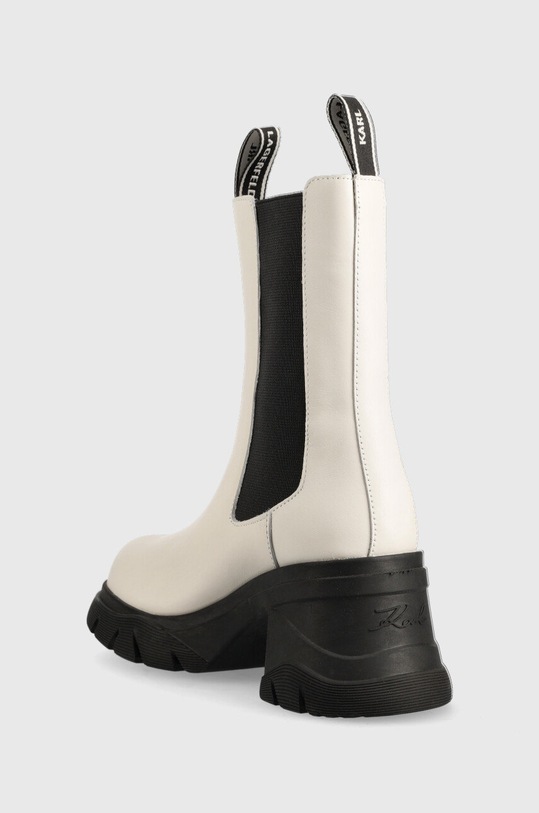Boty Kožené kotníkové boty Karl Lagerfeld Bridger KL42260.011 bílá