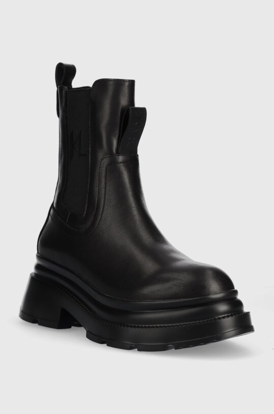 Кожени боти челси Karl Lagerfeld Danton KL45065.000 черен AW22