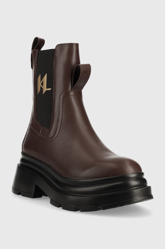 Δερμάτινες μπότες τσέλσι Karl Lagerfeld Danton KL45065.044 καφέ AW22