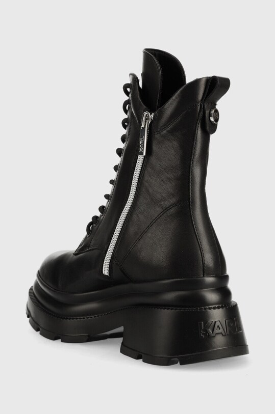 Обувки Кожени кубинки Karl Lagerfeld Danton KL45071.000 черен