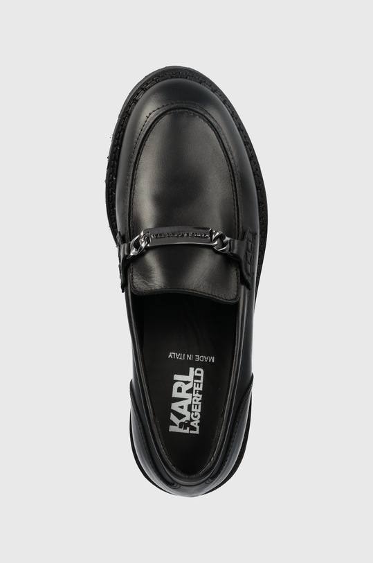 Karl Lagerfeld mokasyny skórzane TROUPE czarny KL45410.000