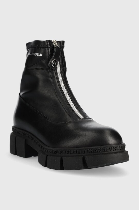 Шкіряні черевики Karl Lagerfeld Aria KL43260.000 чорний AW22
