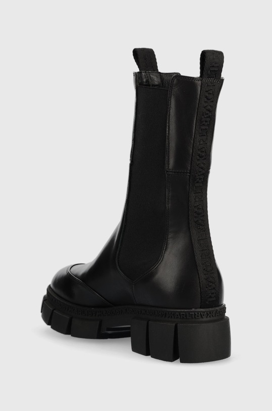 Boty Kožené kotníkové boty Karl Lagerfeld Aria KL43280.000 černá