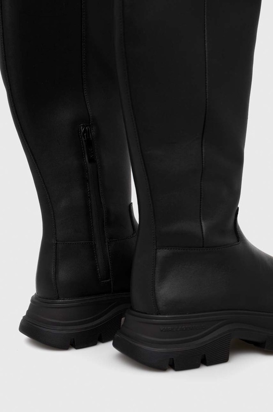 Boty Kožené kozačky Karl Lagerfeld Luna Ii KL42995.000 černá