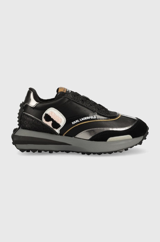 Karl Lagerfeld sneakersy ZONE skóra zamszowa czarny KL62930W.30X
