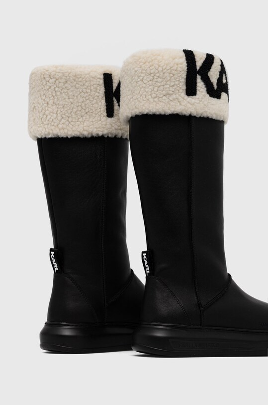 Obuwie Karl Lagerfeld śniegowce skórzane KAPRI KOSI KL44580.401 czarny