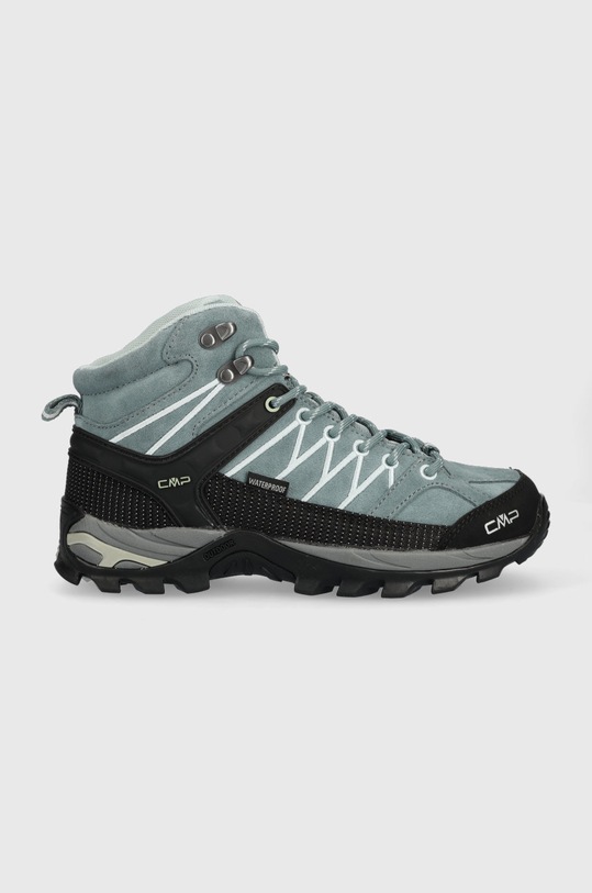 CMP pantofi Rigel Mid Waterproof piele întoarsă verde 3Q12946.E111