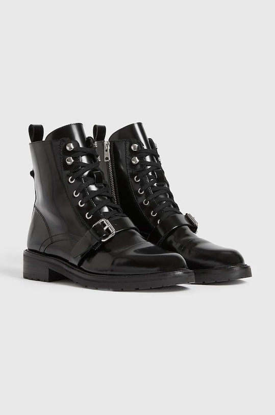AllSaints workery skórzane Donita WF802P czarny AW22