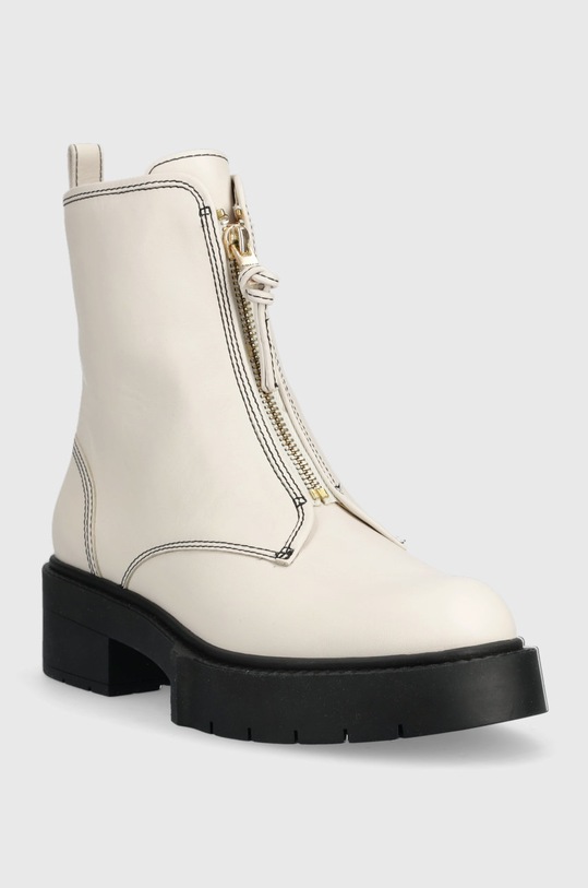 Kožené kotníkové boty Coach Liza CD151.CHK béžová AW22