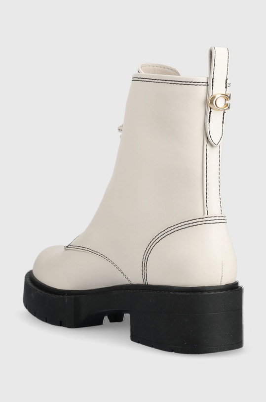 Boty Kožené kotníkové boty Coach Liza CD151.CHK béžová