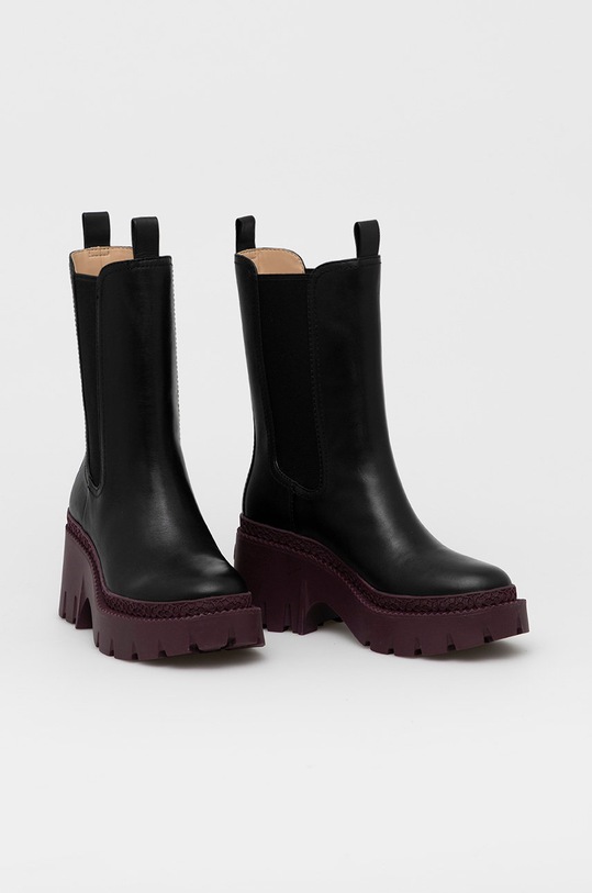 Kožené kotníkové boty Coach Alexa CD219.PMB černá AW22