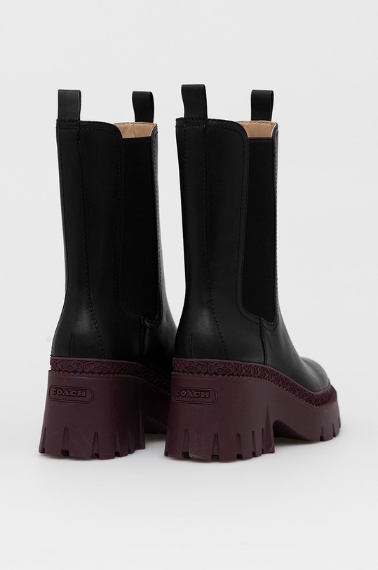 Boty Kožené kotníkové boty Coach Alexa CD219.PMB černá
