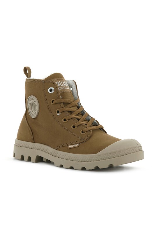 Palladium tenisi din piele intoarsa Pampa Hi Zip 95982.254.M maro AW22