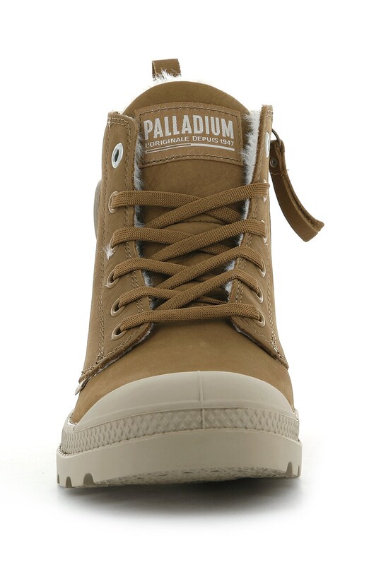 Încălțăminte Palladium tenisi din piele intoarsa Pampa Hi Zip 95982.254.M maro