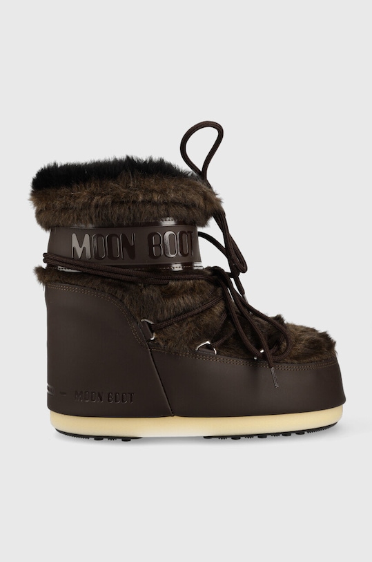 Moon Boot śniegowce Icon Low Faux Fur imitacja skóry licowej brązowy 14093900.BROWN