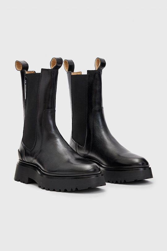 AllSaints ghete chelsea de piele negru WF582X