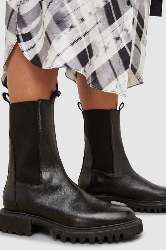 Kožené kotníkové boty AllSaints WF090Y