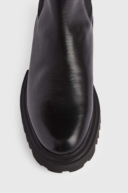 Kožené kotníkové boty AllSaints WF090Y černá