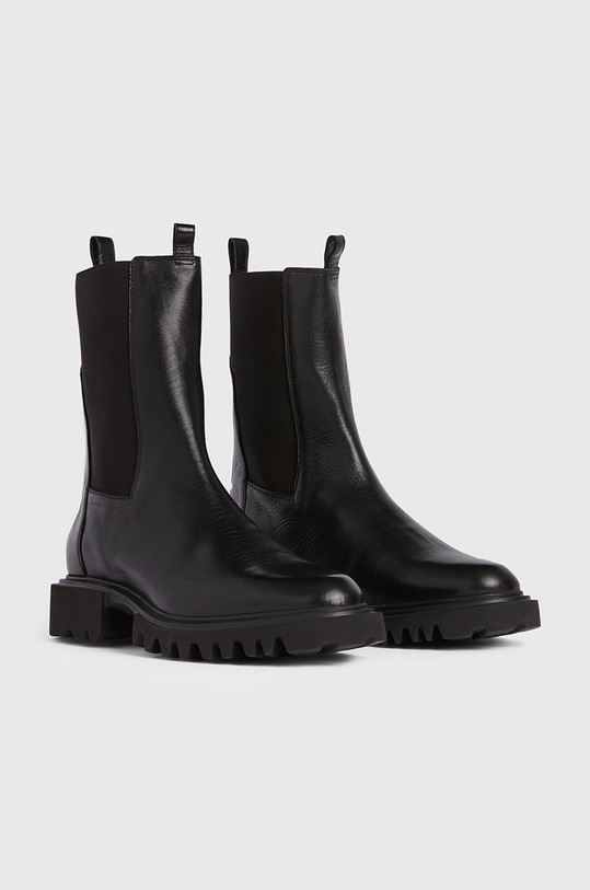 Kožené kotníkové boty AllSaints WF090Y