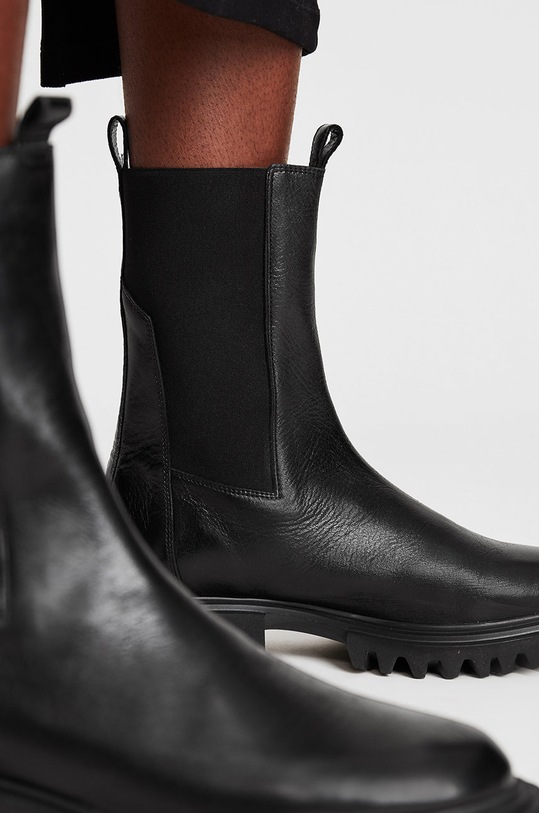 Kožené kotníkové boty AllSaints WF090Y