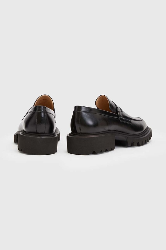 Шкіряні мокасини AllSaints чорний WF0052Z