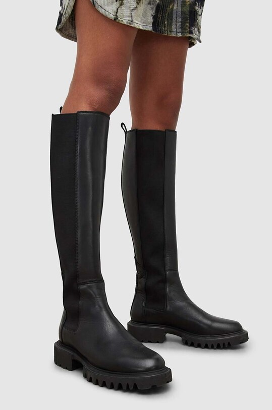 Kožne čizme AllSaints Maeve WF008Z
