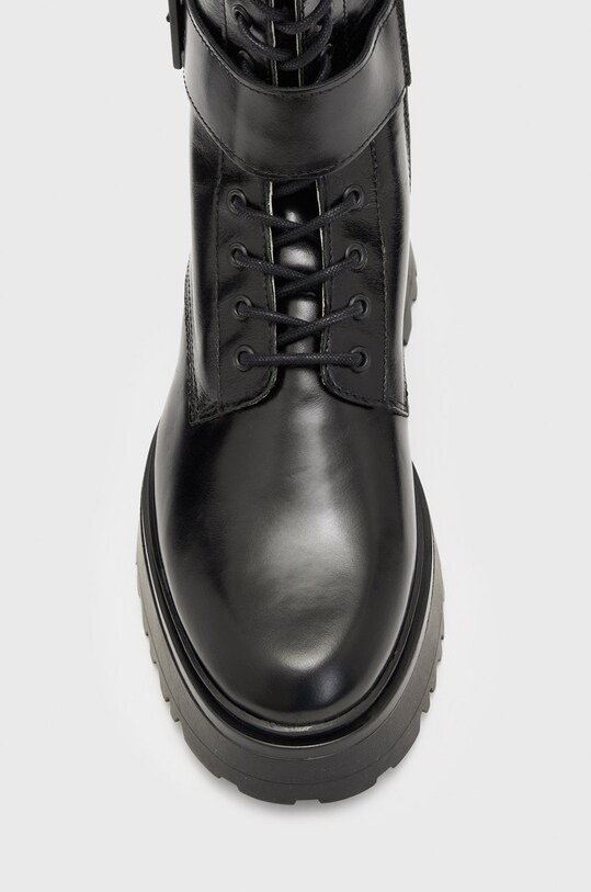 Usnjeni nizki škornji AllSaints Onyx WF584X črna AW22